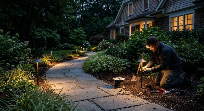 Walkway Lighting Installation in Kansas City, KS